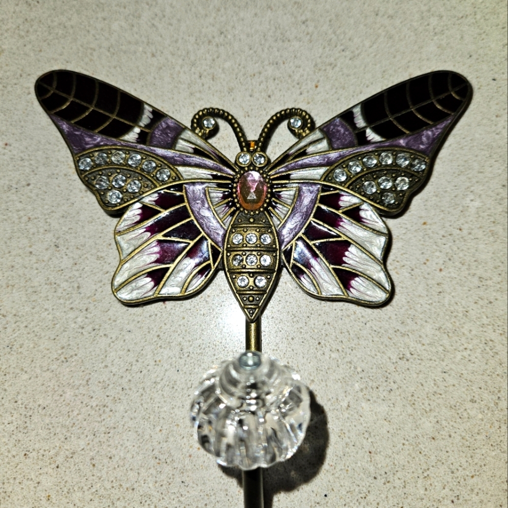 Clothes Hanger Butterfly Hook with Crystals And Rhinestones Elegant